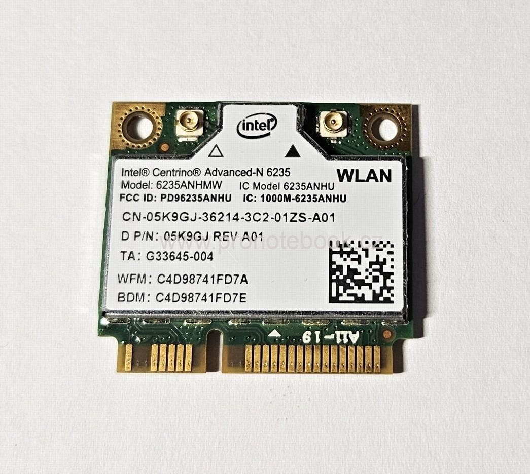 Intel® Centrino® Advanced-N 6235, Dual Band 2.4 GHz/ 5GHz 6235ANHU, 05K9GJ SKLADEM