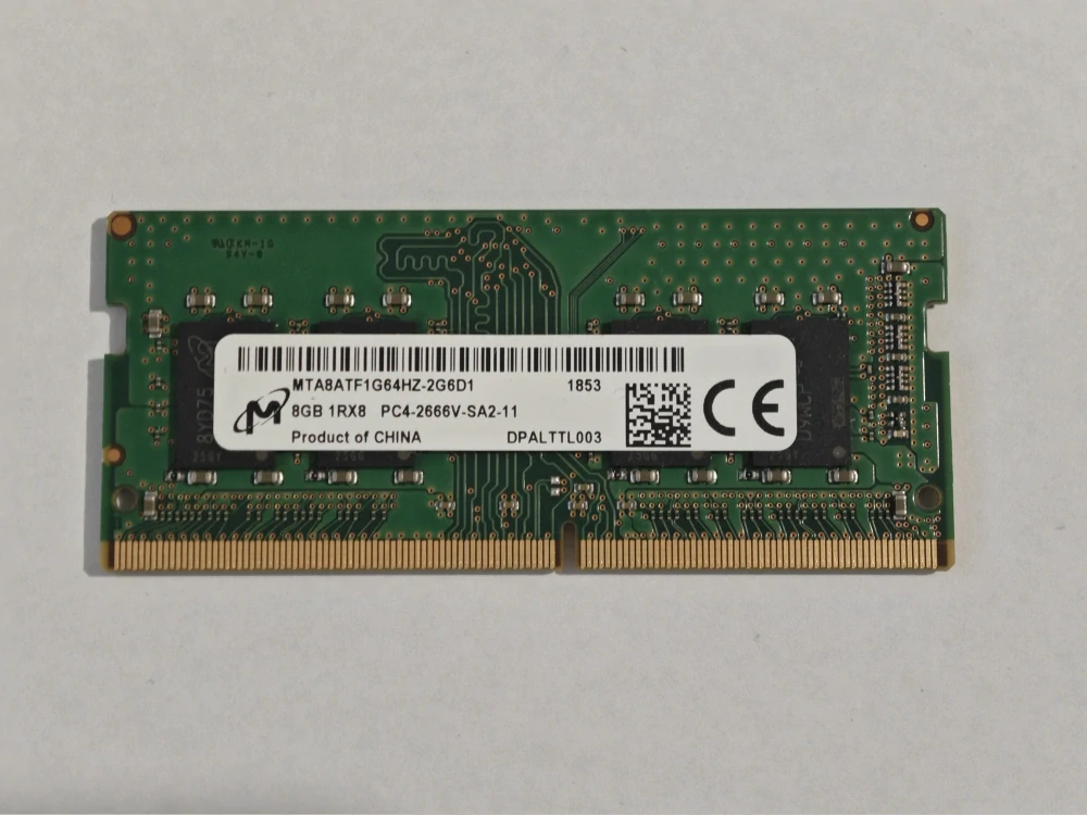 Micron MTA8ATF1G64HZ-2G6D1 8GB DDR4 260-pin SO-DIMM PC4-21300 2666Mhz CL19 1Rx8 1.2V non-ECC SKLADEM