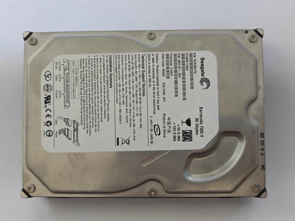 Seagate Barracuda ST3808110AS, 9BD131-304 - 80GB 7200 RPM SATA 3Gb/s, 8MB, PCB 100387564, SKLADEM