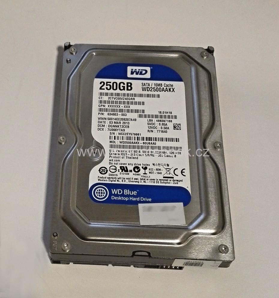 WD Blue WD2500AAKX, 250GB, 16MB, 3,5", 7200RPM, SATAIII, 2060-771640-003