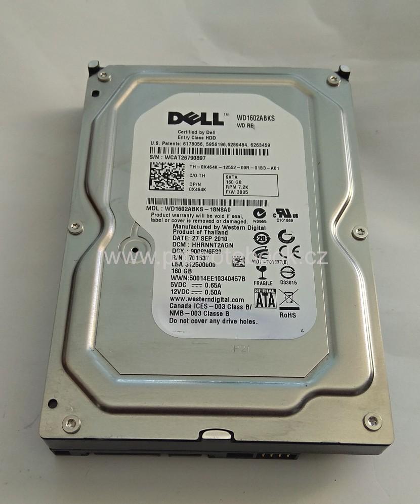 Western Digital Dell 0X464K WD1602ABKS-18N8A0 160GB, 16MB, 3.5" SATA 7.2K RPM