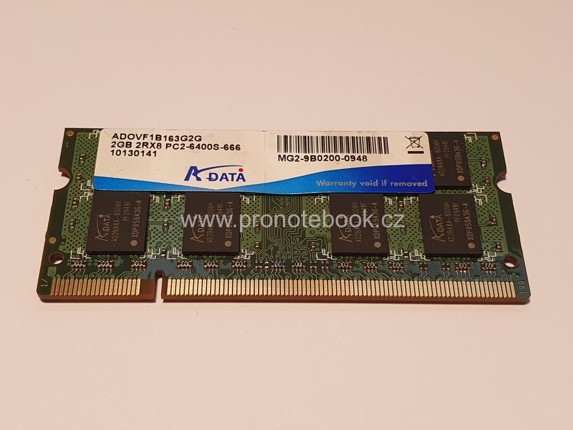 ADATA 2GB 800MHz CL6 1.8V ADOVF1B163G2G PC2-6400S DDR2 SKLADEM