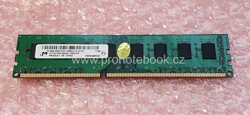 Micron 4GB 240Pin DIMM DDR3 MT16JTF51264AZ-1G6G1FF, 1.5V, 2Rx8, Unbuffered, Non-ECC, CL11, PC3-12800, 1600MHz