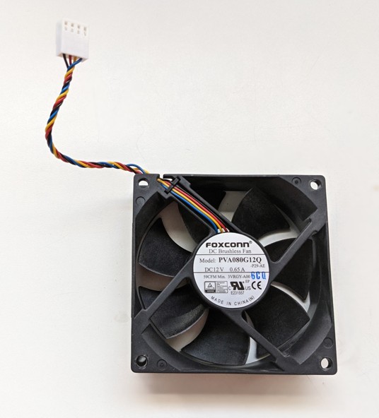 Foxconn PVA080G12Q, 3VRGY-A00 12V 0.65A 80x80x25mm 4pin PWM ložisko s hydraulickým těsněním CPU fan SKLADEM