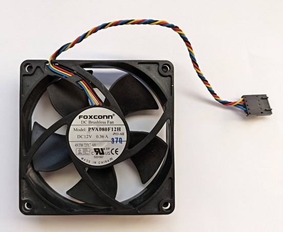 FOXCONN PVA080F12H, DC12V, 0.36A, 45CFM 0725Y7-A01, 0725Y7 80x80x20mm, 5PIN 4WIRE SKLADEM