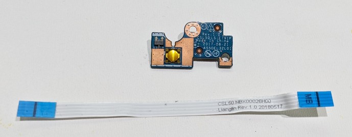 HP 250 G6 Power Button LS-E791P Rev:1.0, 455OEL32L01 with cable NBX00026H00 SKLADEM