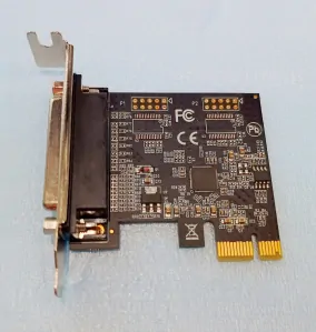 AXAGON PCEA-P1N,  parallel port PCIe card, ASIX AX99100 SKLADEM