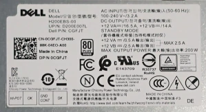Originální OEM Dell Optiplex 3060, 5060, 7060 SFF Power Supply 200W 0CGFJT, HU200EBS-00, D200E007L SKLADEM