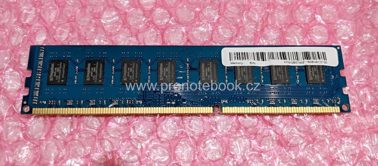 Kingston 2GB ACR256X64D3U1333C9 240Pin DIMM DDR3, 1.5V, 2Rx8, non-ECC, CL9, PC3-10600, 1333MHz SKLADEM