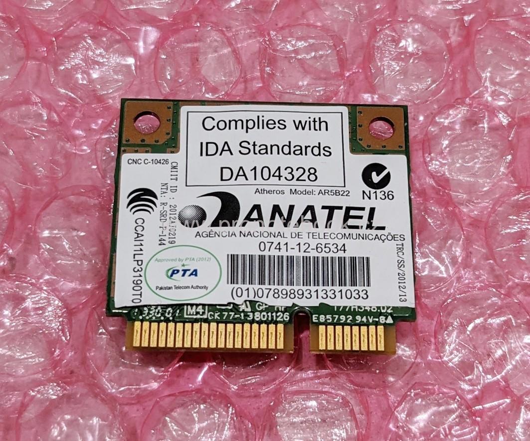 Acer Aspire V3-571G WiFi 300Mbps bluetooth 4.0 dual-band mini card  802.11a/b/g/n Atheros AR5B22, T77H348.02, 2202009498 SKLADEM