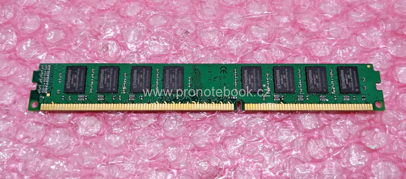 Kingston 2GB low profile DDR3-1333MHz KVR1333D3N9/2G DIMM Non-ECC PC3-10600 2Rx8 1.5V CL9 SKLADEM