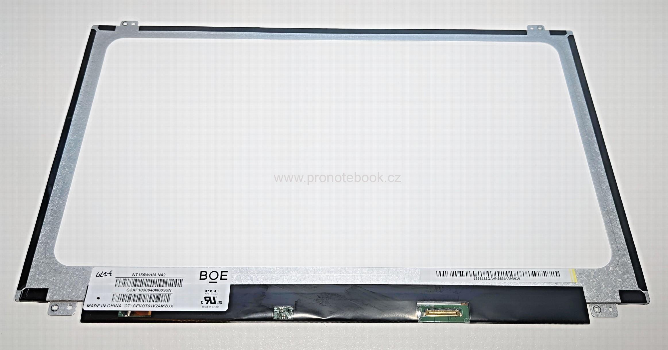 BOE LCD 15.6" 1366x768 "Slim" TFT WLED MATTE 30pin eDP NT156WHM-N42 SKLADEM