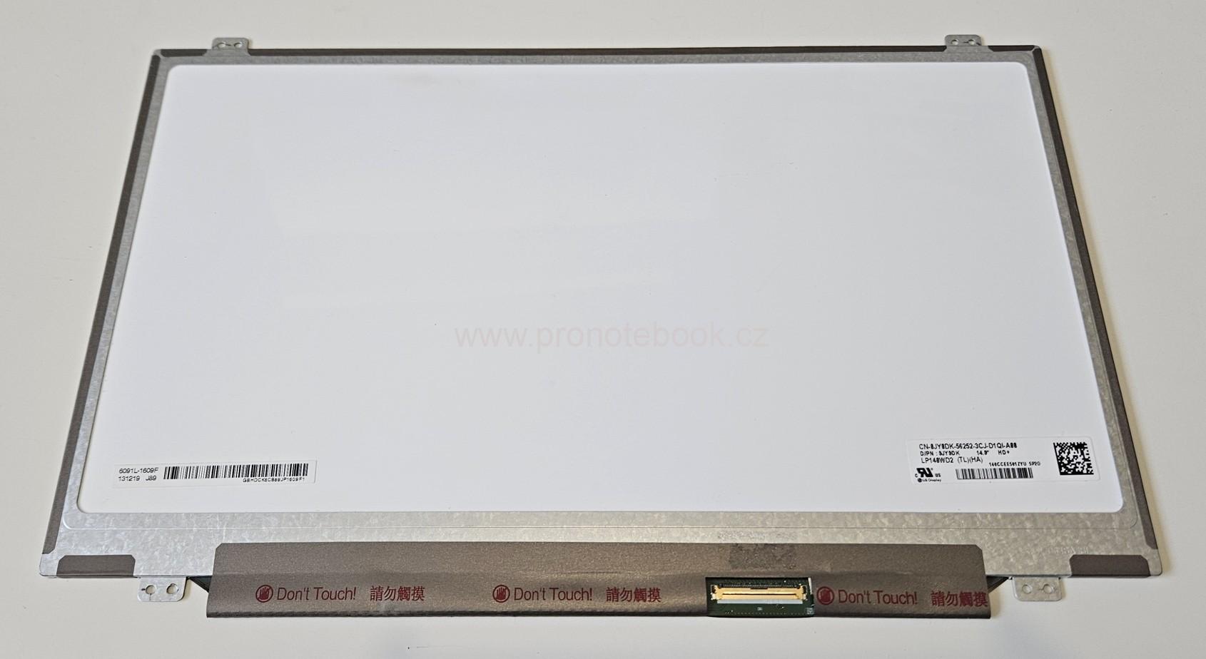 LCD LG LP140WD2 (TL)(HA), 0JY0DK, 14" SLIM 1600x900, WXGA++, TFT WLED MATTE 40pin 60Hz SKLADEM