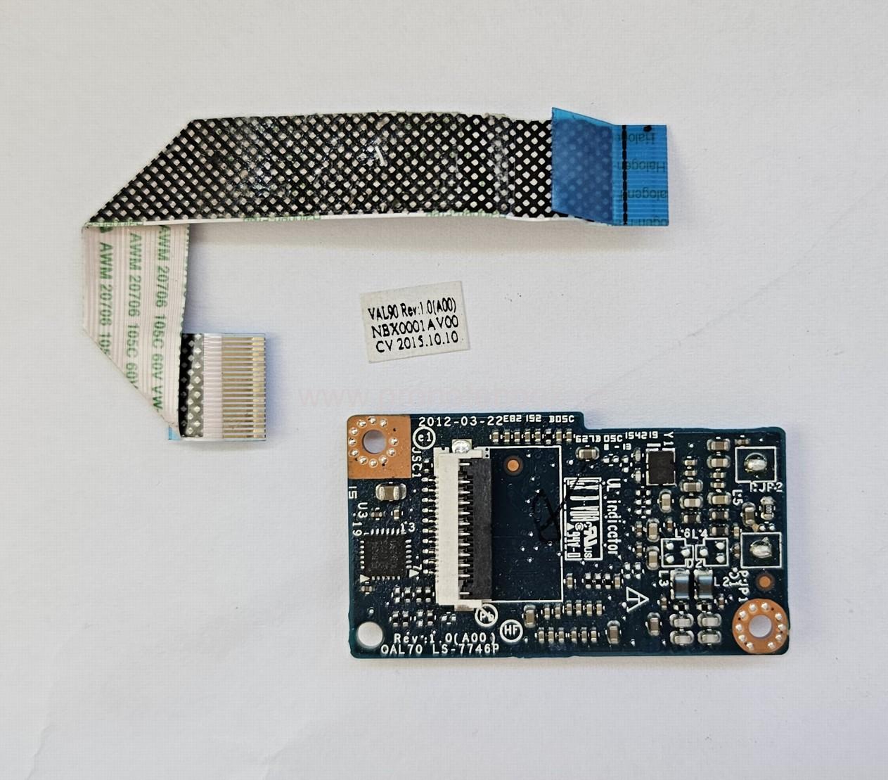 Dell Latitude E6440 03MW70 Keyboard Controller Board LS-7746P, VAL90 NBX0001AV00 Rev:1.0 SKLADEM
