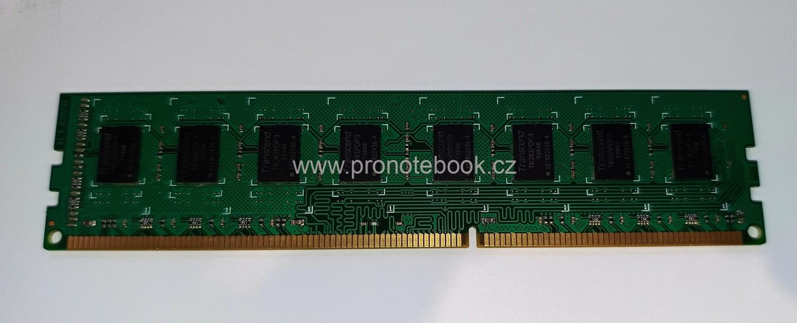 Transcend 2GB 240Pin DIMM DDR3 539702-0513, TK243PDF3, XDT861A3G-A,1.5V, 2Rx8, non-ECC, Dual Rank, CL9, PC3-10600, 1333MHz SKLADEM
