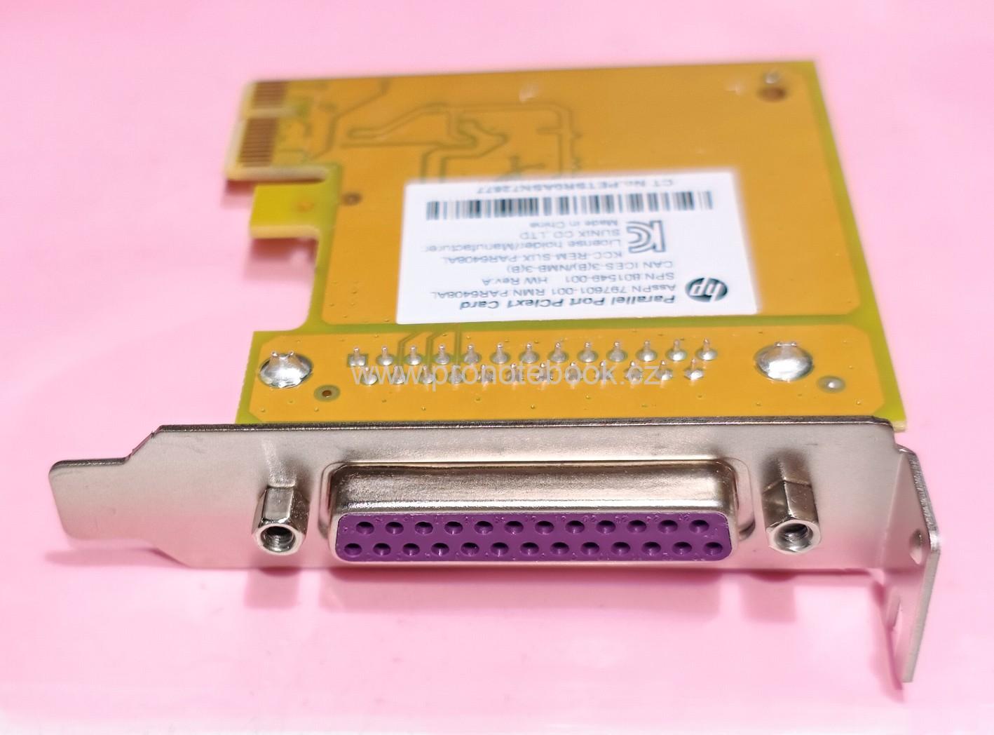 HP Parallel Port Card PCIe X1 Low Profile 801549-001 797601-001
