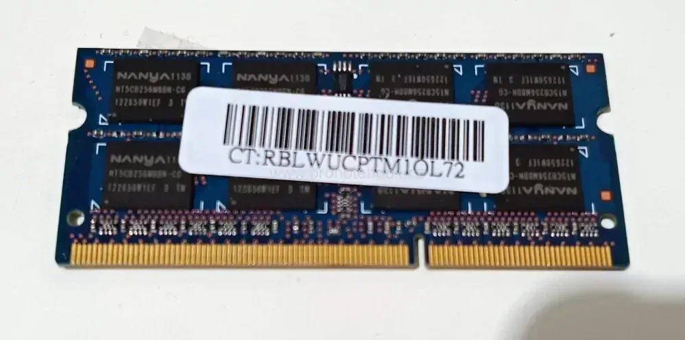 Nanya 4GB 204Pin SODIMM DDR3 NT4GC64B8HB0NS-CG, 1.5V, 2Rx8, non-ECC, CL 9, PC3-10600S, 1333MHz SKLADEM