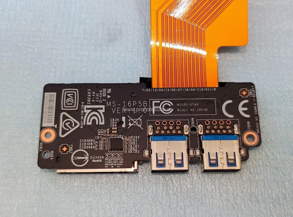 MSI Leopard GP73 8RE USB Card Reader board MS-16P5B VER: 1.0 SKLADEM