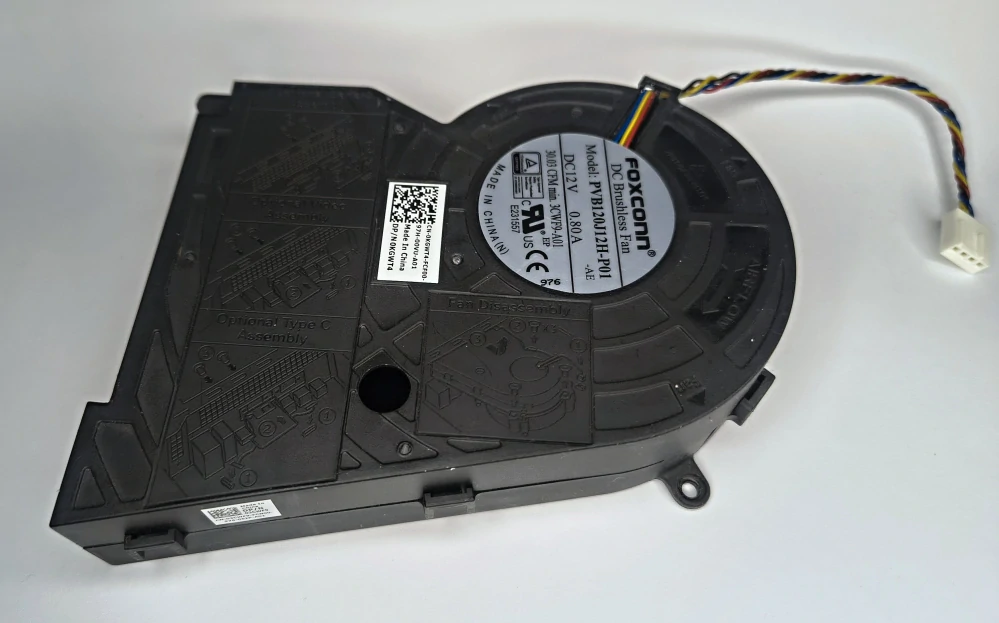 FOXCONN PVB120J12H-P01 DC12V, 0.8A, 0KGWT4 Optiplex 7060 SFF 4wire 4pin SKLADEM.