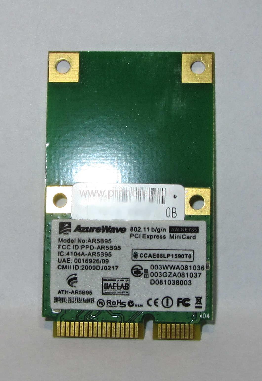 Atheros AR9285 Wi-fi mini pci-e, AW-NE785
