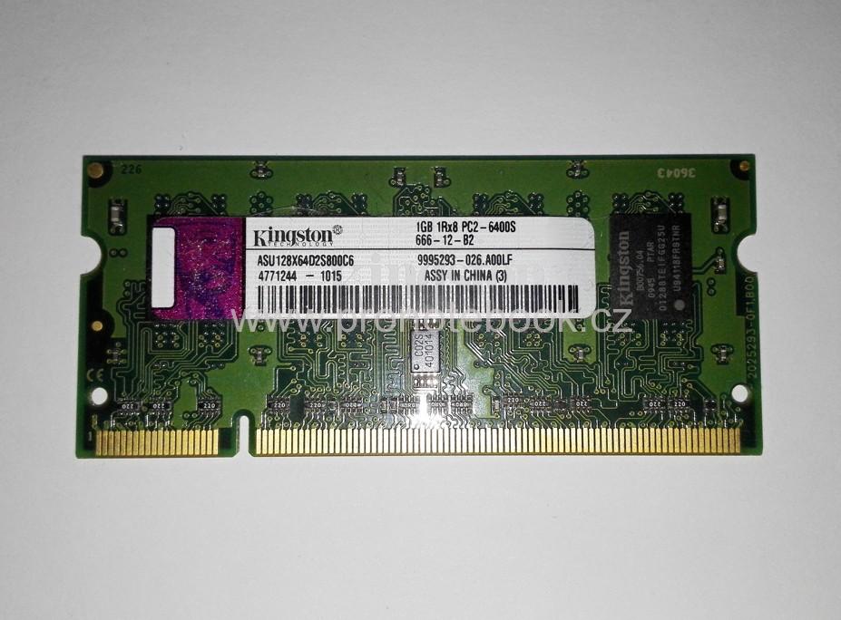 Kingston 1GB-PC2-6400, DDR2, 800MHz ASU128X64D2S800C6