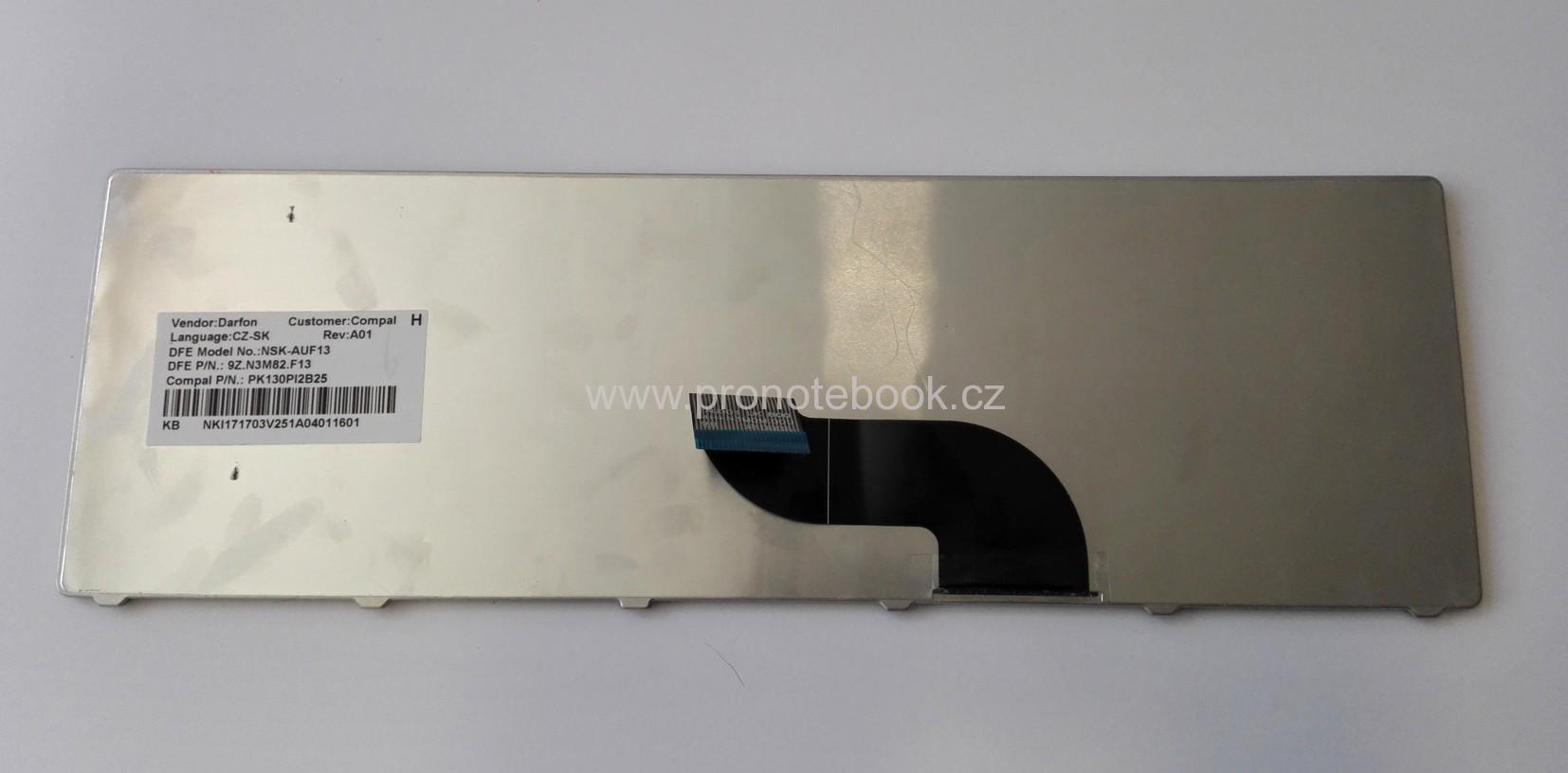 klávesnice Acer Aspire, NSK-AUF13, 9Z.N3M82.F13, NSK-AUF13, PK130PI2B25 CZ/SK