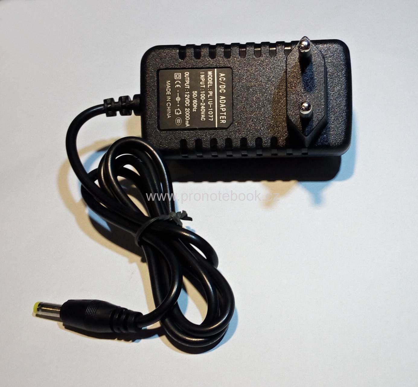 Napájecí adaptér 12V, 2A, 5.5x2.5mm SKLADEM