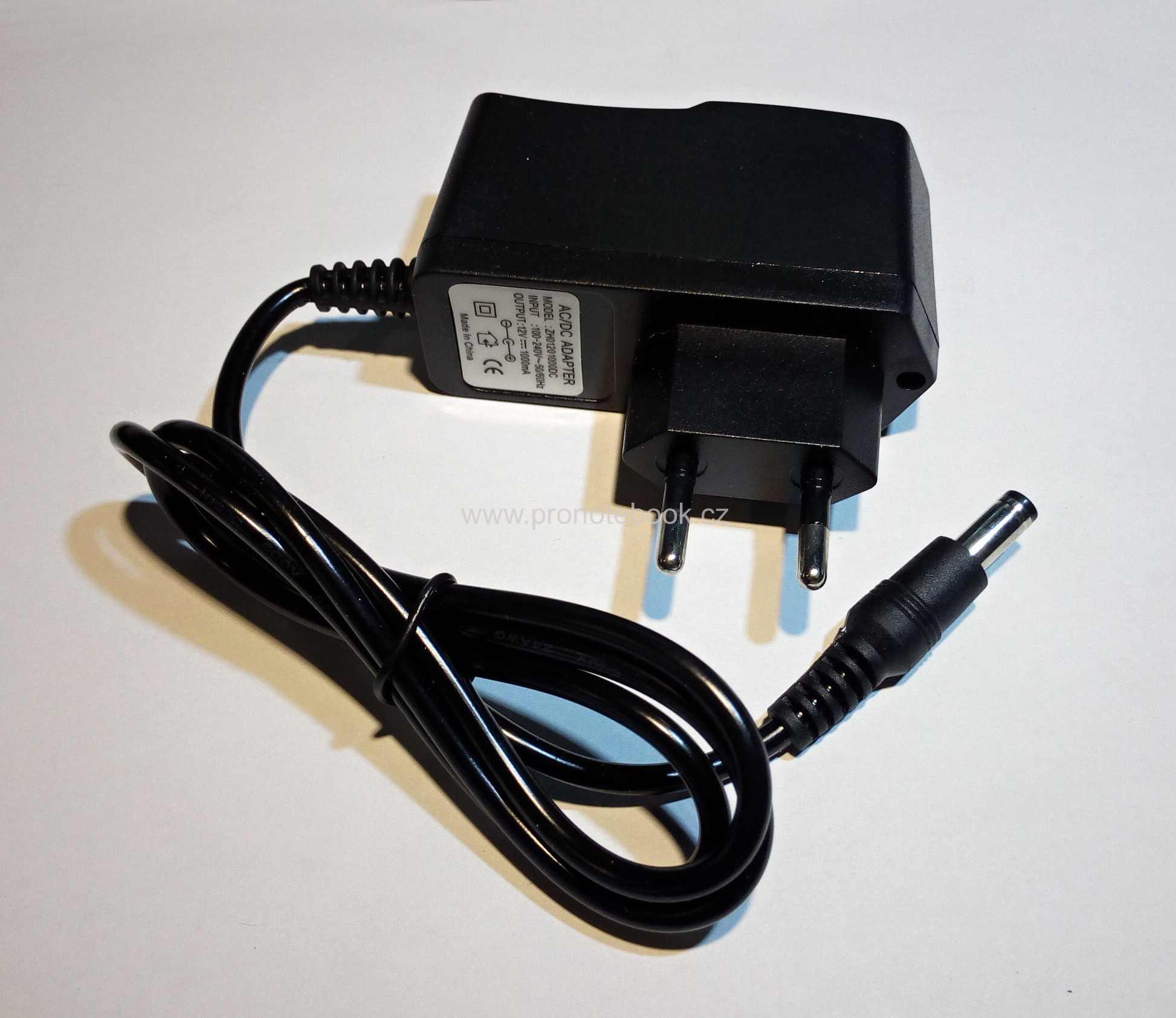Napájecí adaptér 12V, 1A, 5.5x2.5mm SKLADEM