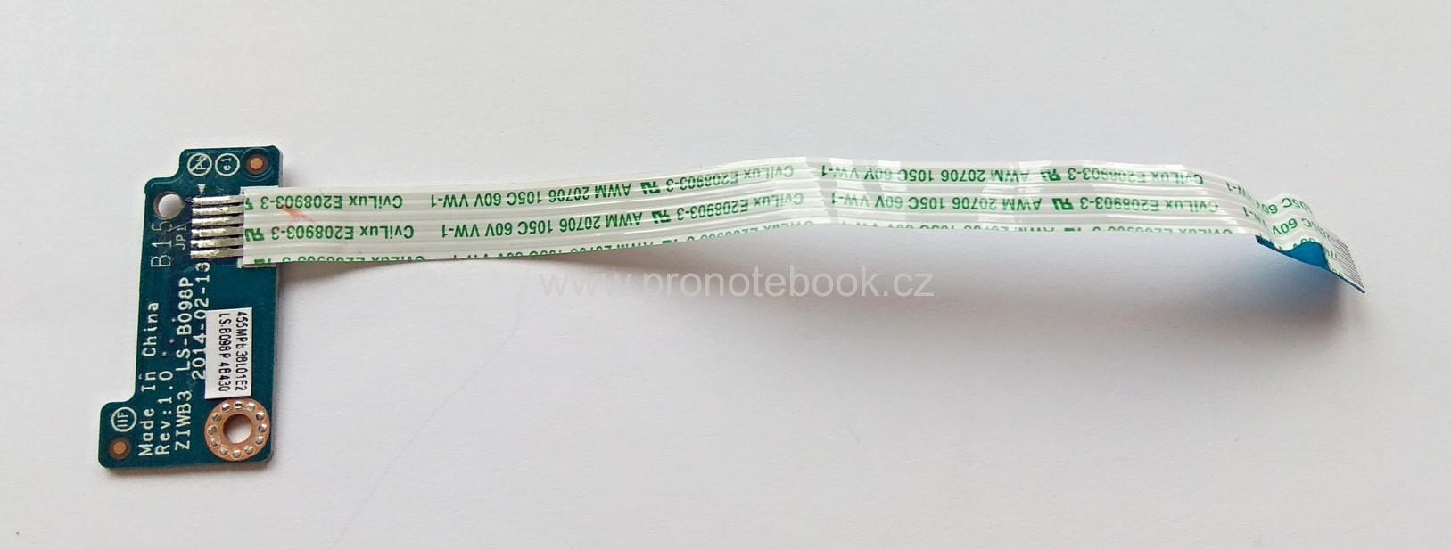 Lenovo B50-70 Power Button Board w/ cable ZIWB3, LS-B098P, NBX0001KR00