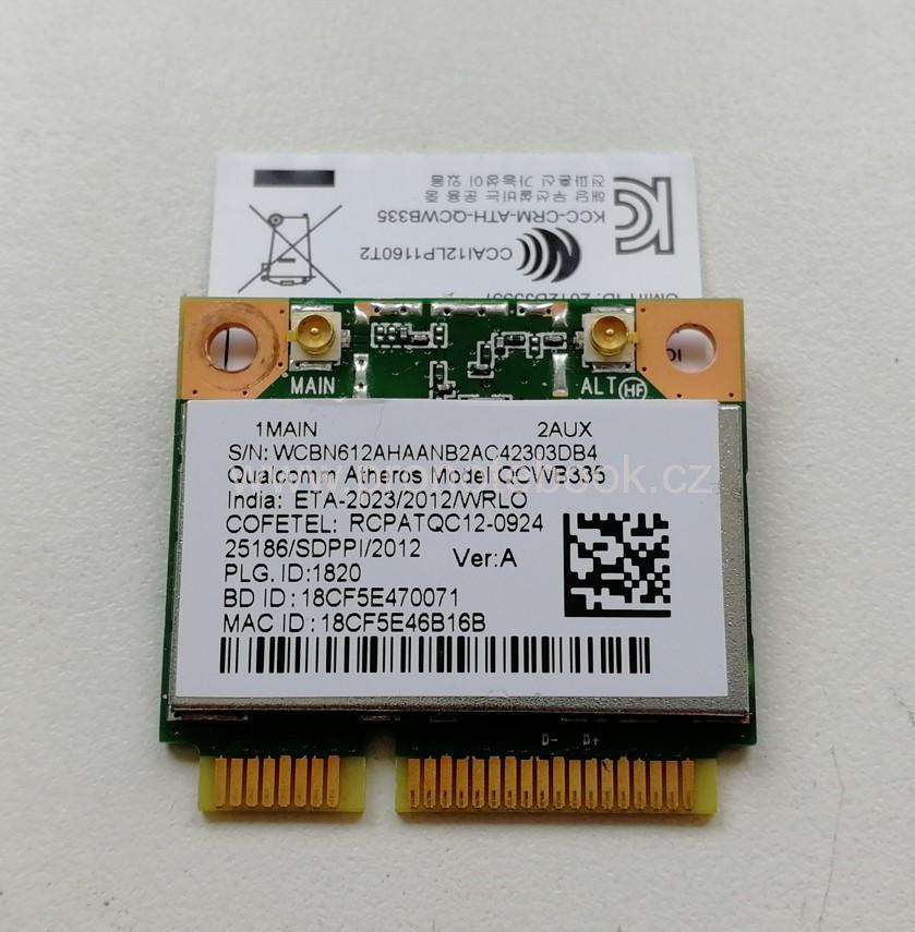 Atheros 150Mbps + BT 4.0 mini PCI-Express-wlan ‎QCWB335, 689457-001, CN-05GC50-C1506-4BP-0GRE-A00