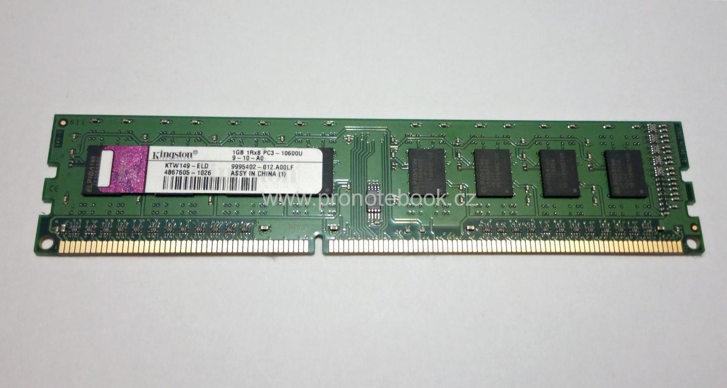 Kingston 1GB DDR3 1333Mhz CL9, KTW149-ELD