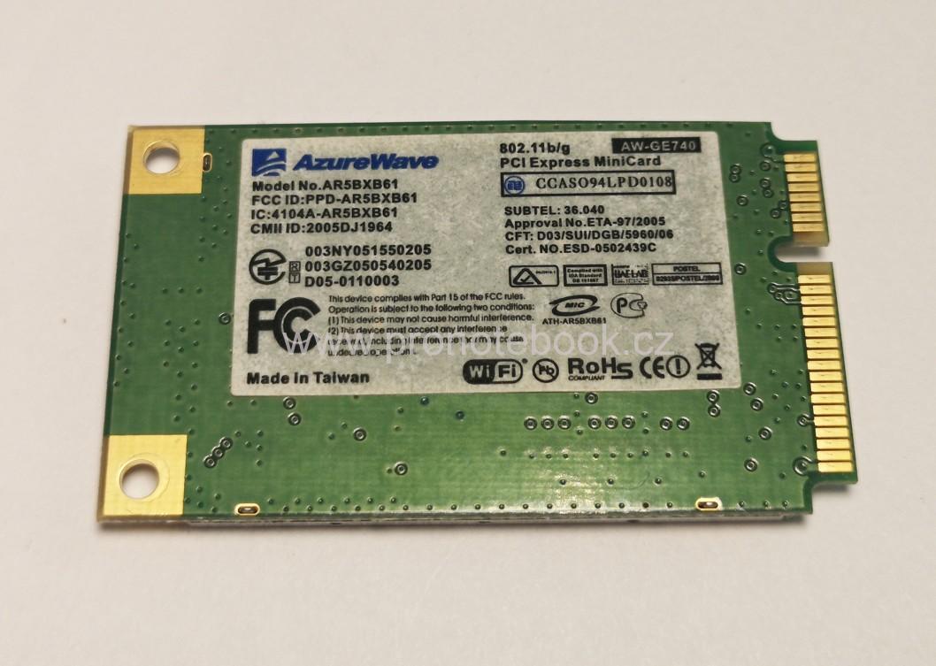 ALTHEROS AR5BXB61 AW-GE740 Wireless 802.11BG Wifi Mini PCI-e Wlan Card SKLADEM