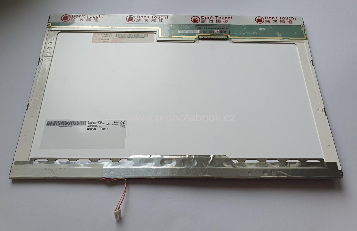 Originál LCD AU Optronics B154EW02 v.6, 1280x800, 30 pin, matný CCFL 59.15B16.017/D SKLADEM