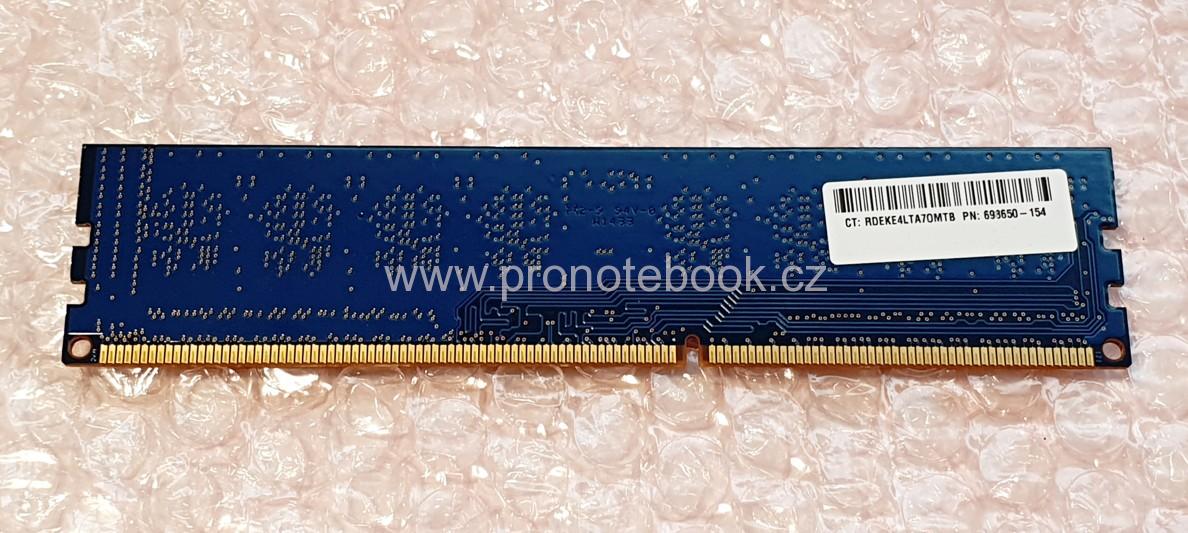 Kingston 4GB 240Pin DIMM DDR3 HP698650-154-KEB, 1.35V, 1Rx8, Unbuffered, Non-ECC, CL11, PC3-12800, 1600MHz