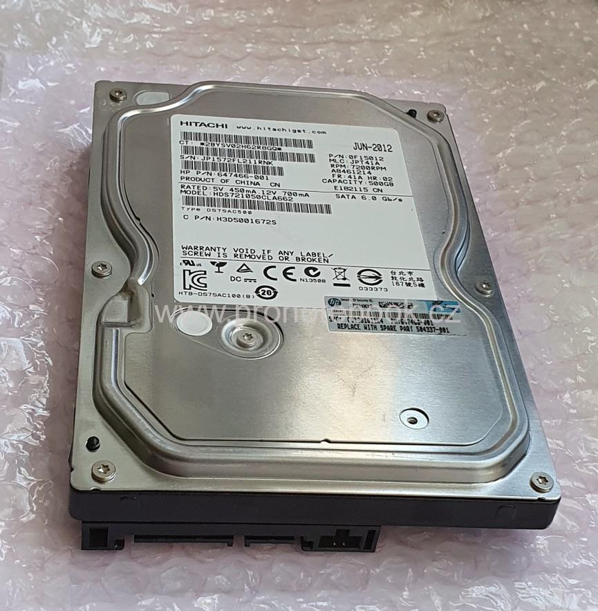 HITACHI  500GB 16MB 7200RPM SATA 6Gb/s HDS721050CLA660 SKLADEM