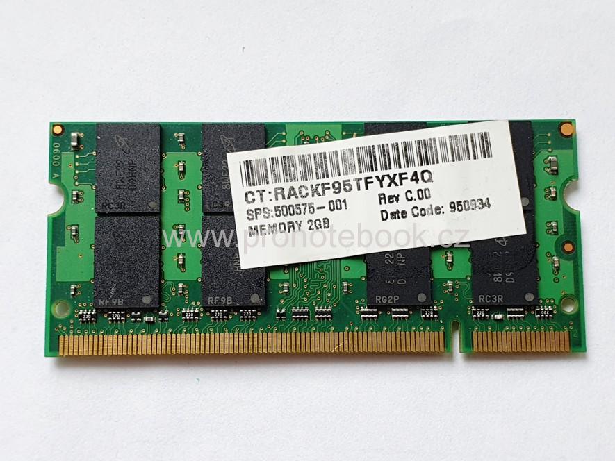 Micron 2GB MT16HTF25664HY-800E1 200Pin SO-DIMM DDR2, 1.8V, 2Rx8, non-ECC, CL6, PC2-6400S, 800MHz