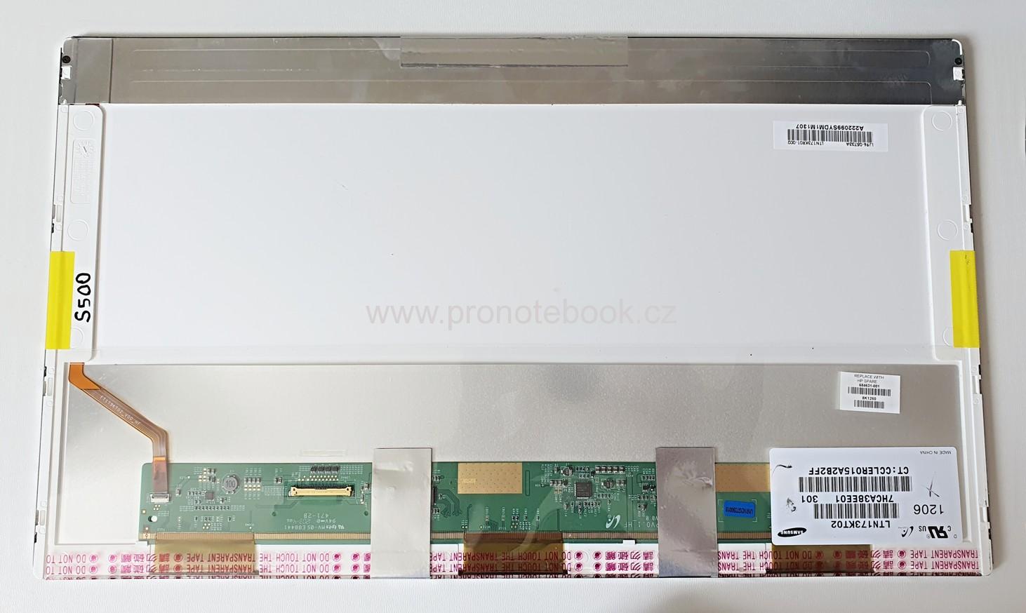 SAMSUNG LCD 17,3“ WXGA++ TFT LED MATTE 40pin LTN173KT02 684631-001 LJ96-05733A