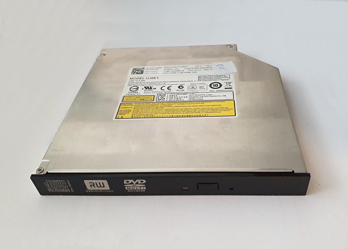 Panasonic DVD±RW Writer UJ8E1 007FJM F/W: D.03, SATA SKLADEM