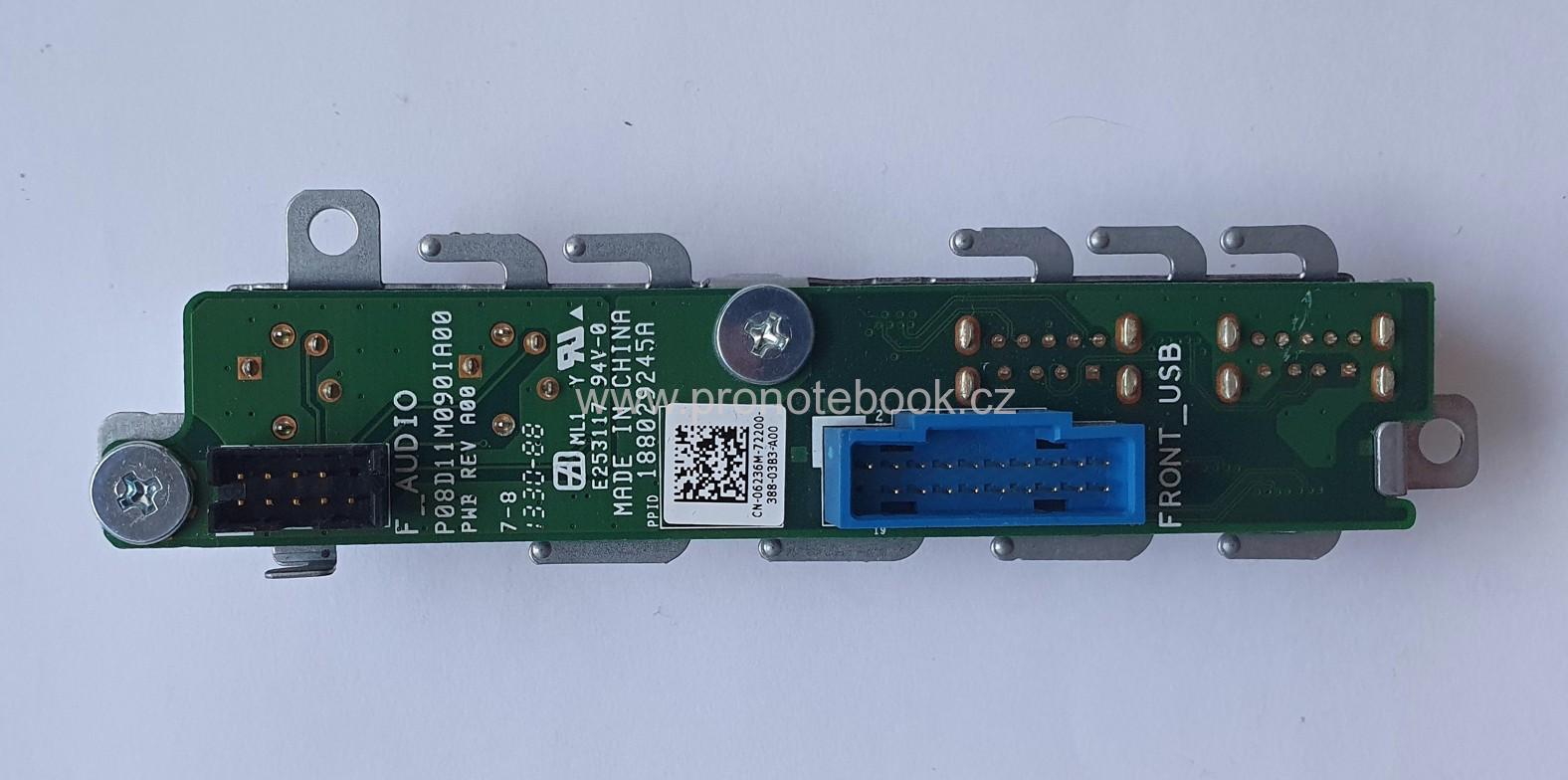 Dell Optiplex 7010 USFF front I/O USB 3.0 audio panel CN-06236M-72200, J511T, 0K599M SKLADEM