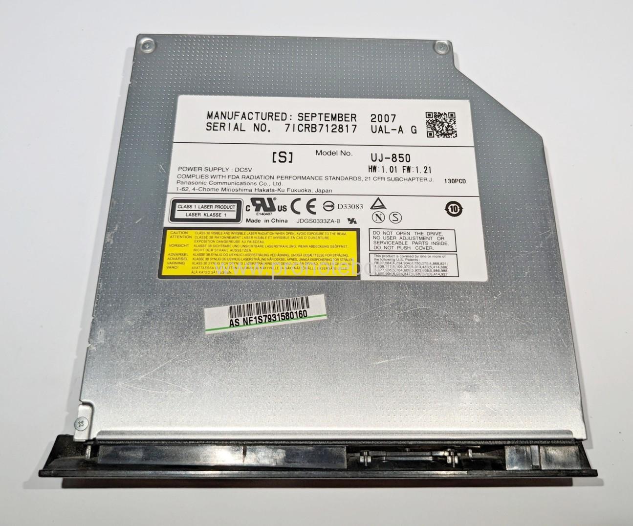 Panasonic DVD/DL±RW Rewriter  UJ-850 FW: 1.21 2MB, IDE SKLADEM