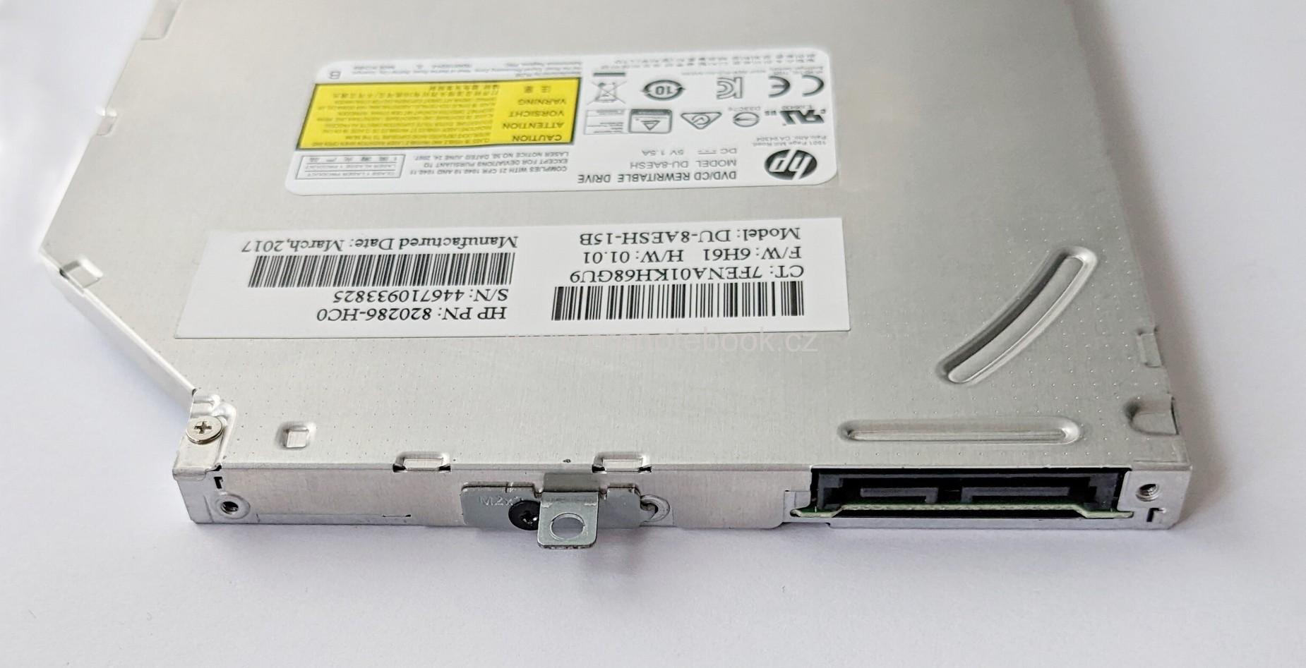 HP LiteOn DVD/DL±RW writer  DU-8AESH-15B, F/W:6H61, H/W:01.01., 820286-HC0, SATA SKLADEM