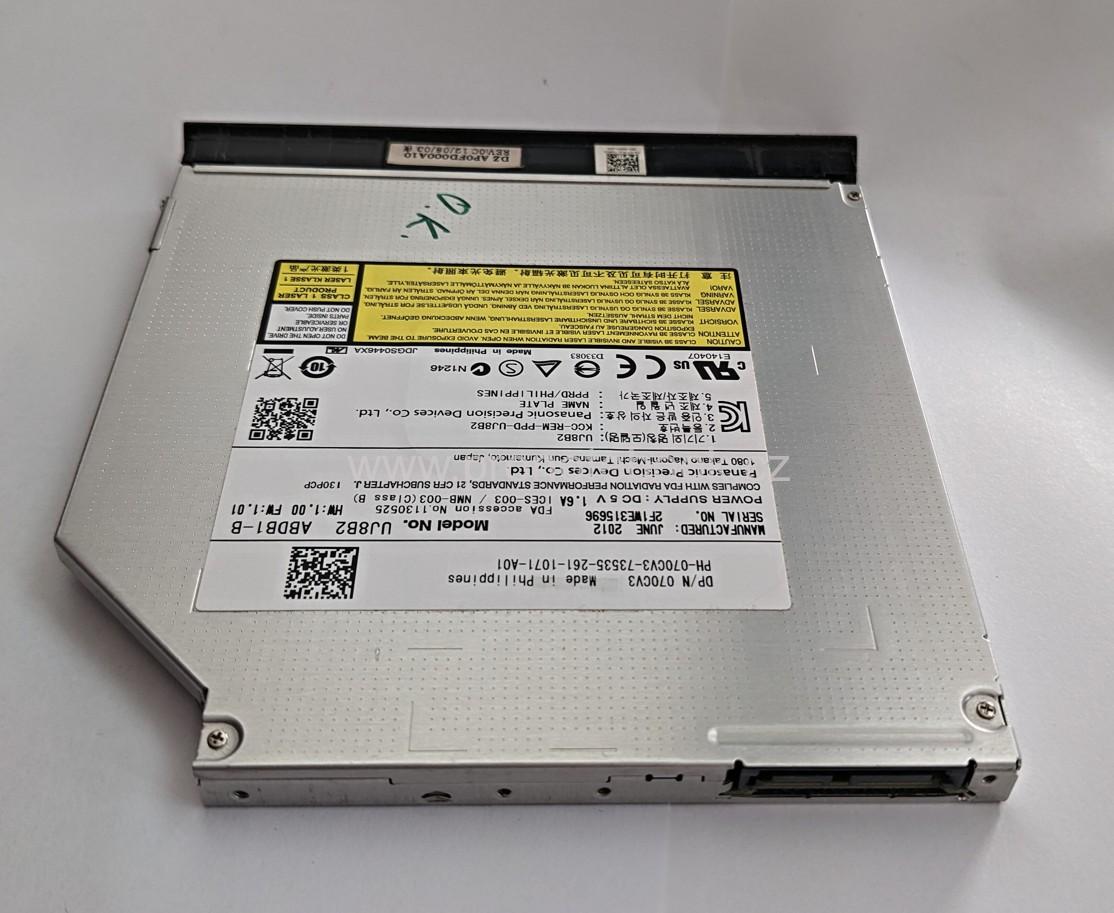 Panasonic UJ8B2 pro Dell Latitude E6430 DVD±RW Rewriter, DP/N 070CV3, F/W: 1.01, 1MB, SATA SKLADEM