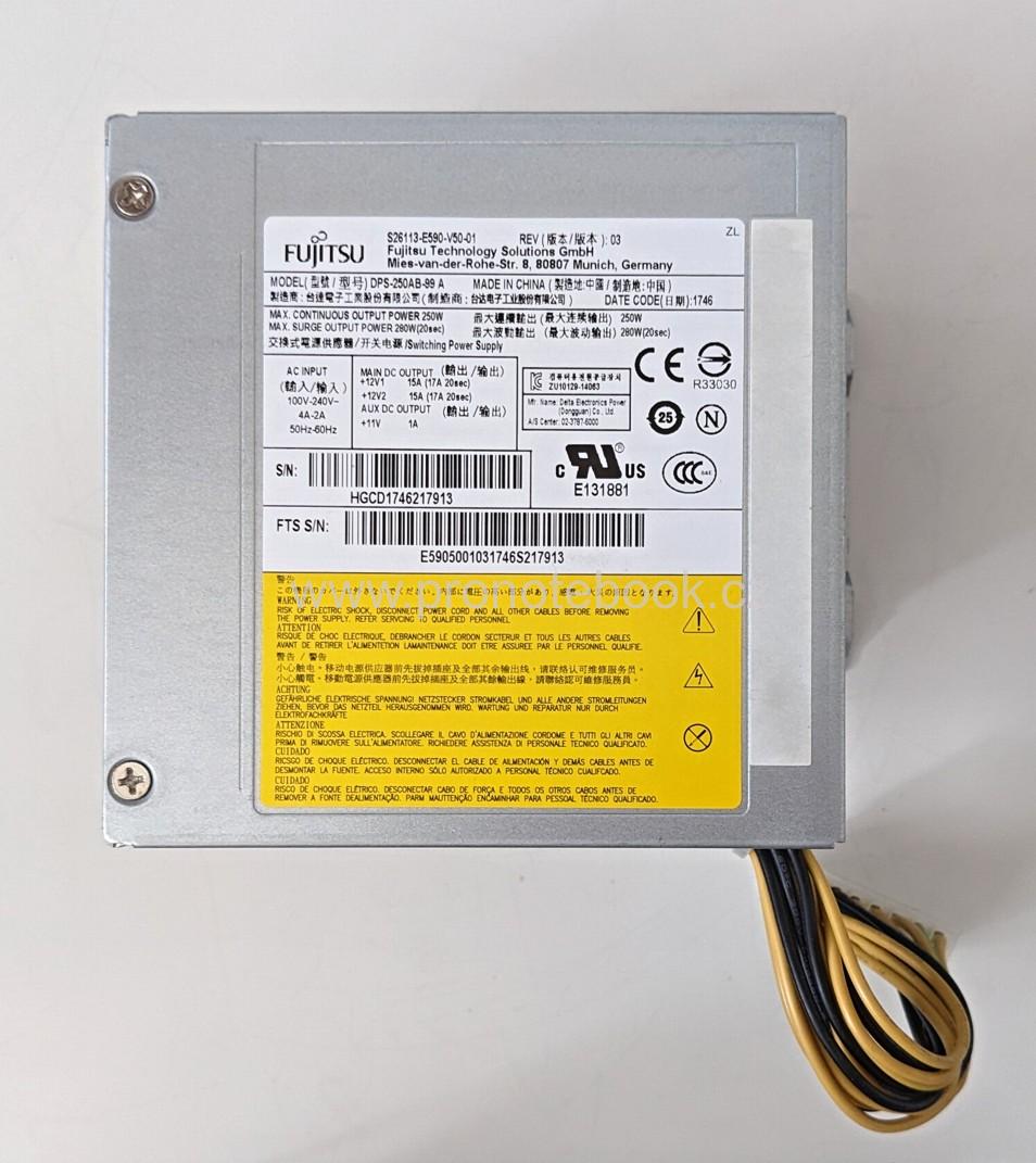 Fujitsu DPS-250AB-99 A 250W napájecí zdroj S26113-E590-V50-01, E98797-003 ESPRIMO D556 E85+ SKLADEM