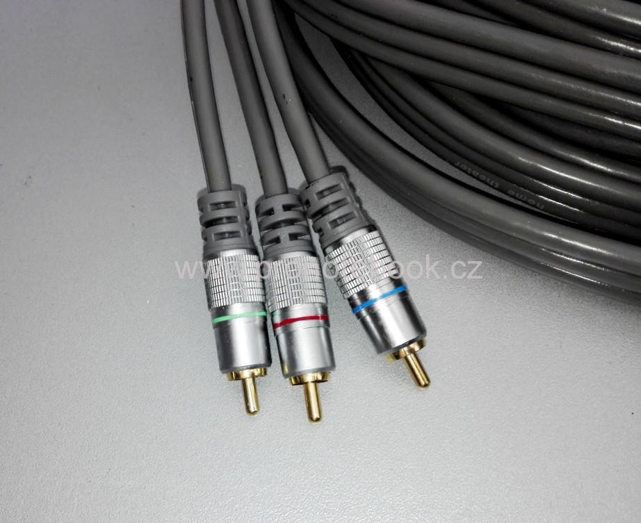 Home Theater Propojovací HQ 3x CINCH RCA - 3x CINCH RCA kabel 10m M/M RGB video
