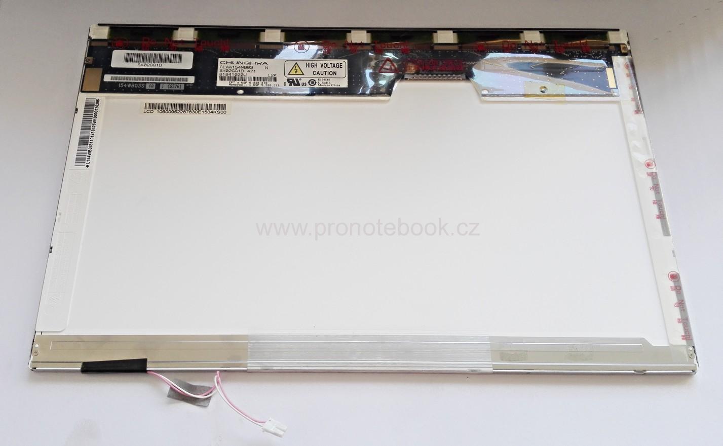  LCD CHUNGHWA 15.4", WXGA (1280X800), 30 pin, CCFL, matte, CLAA154WB03, SX02GG1D