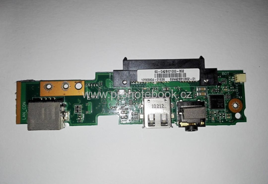 ASUS Eee PC 1001PX, USB,  audio, LAN, 69NA2BB10B02-01 vč. kabelu.