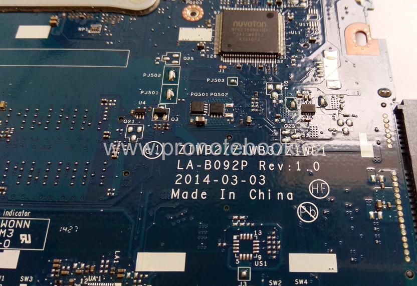 NEFUNKČNÍ MB LA-B092P Rev: 1.0 ,  ZIWB2, ZIWB3/ZIWE1, 