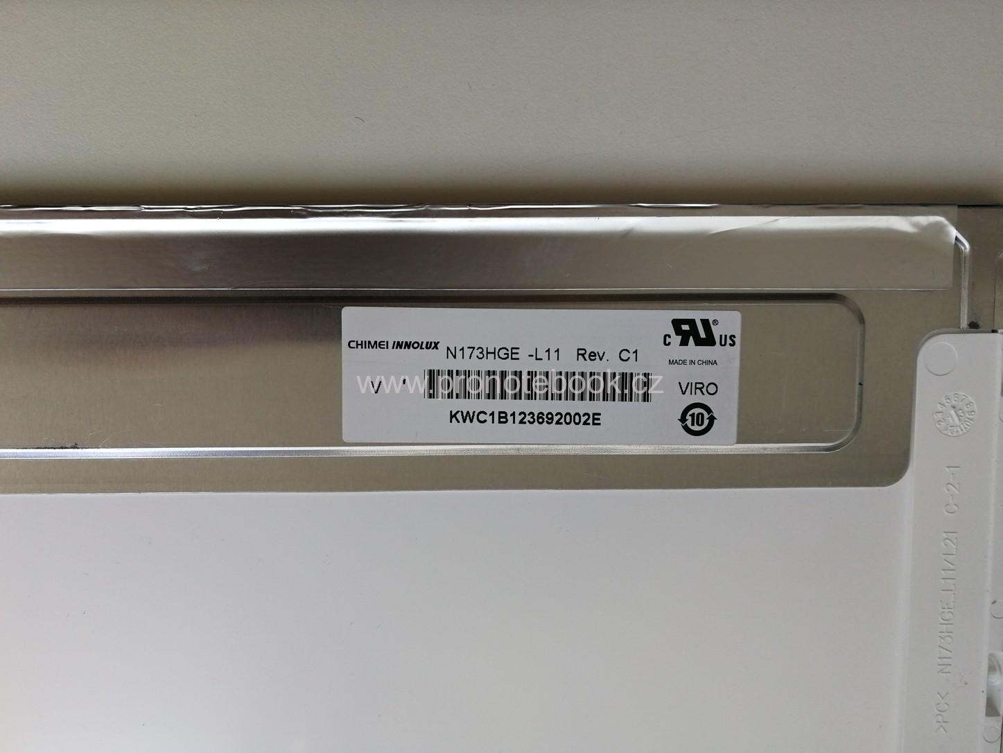 Chi Mei LCD 17.3" LED, 1920x1080, 40 pin N173HGE-L11 Rev.C1 SKLADEM