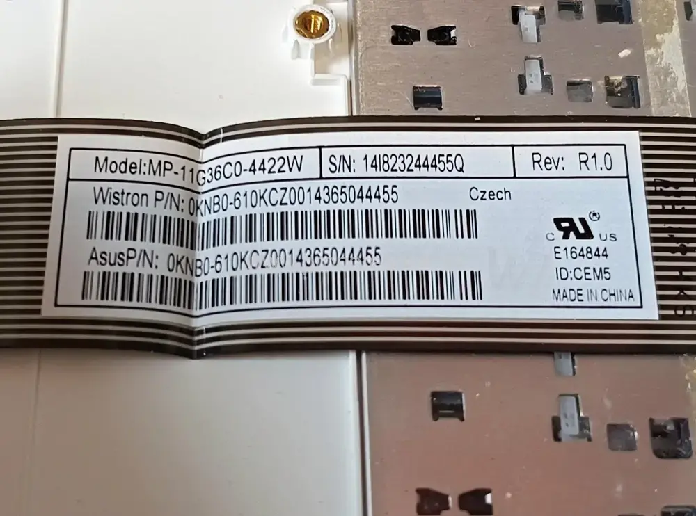 ASUS X751MD Palmrest 13NB04IXP05011, keyboard 0KNB0-610KCZ, touchpad 13NB04I1AP0801 SKLADEM