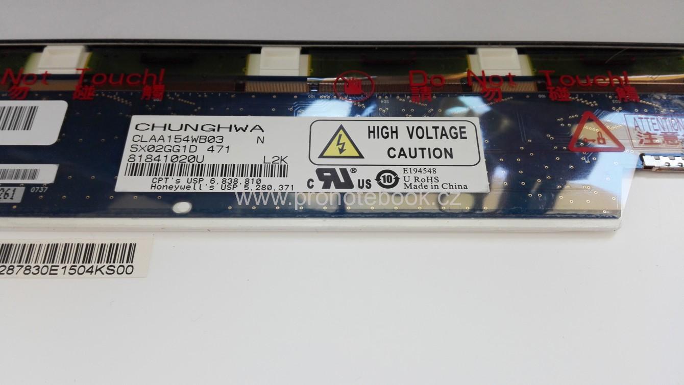  LCD CHUNGHWA 15.4", WXGA (1280X800), 30 pin, CCFL, matte, CLAA154WB03, SX02GG1D